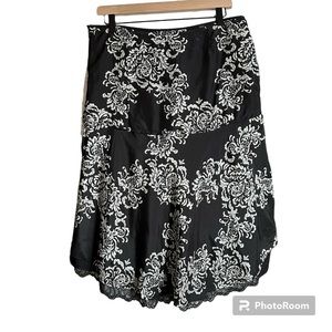 WHITE HOUSE BLACK MARKET SLIP TWO LAYER SKIRT